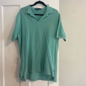 Men’s vintage polo in pastel sea green